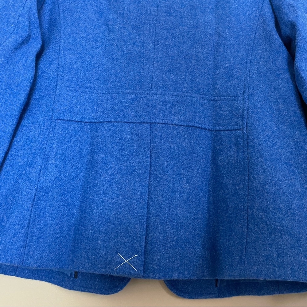 Talbots Blue Shetland Wool Blend Jacket Blazer 10 Office Business Casual NWT - Picture 5 of 13